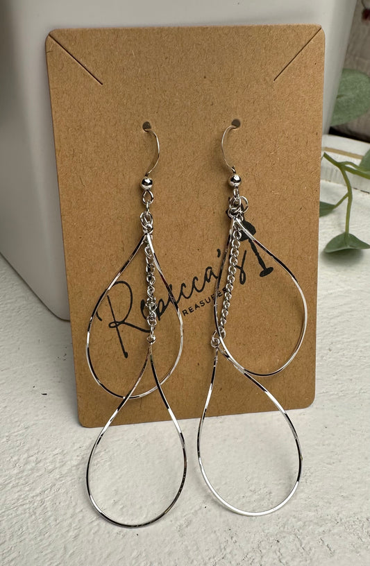 Double Layered Loop Dangle Earrings