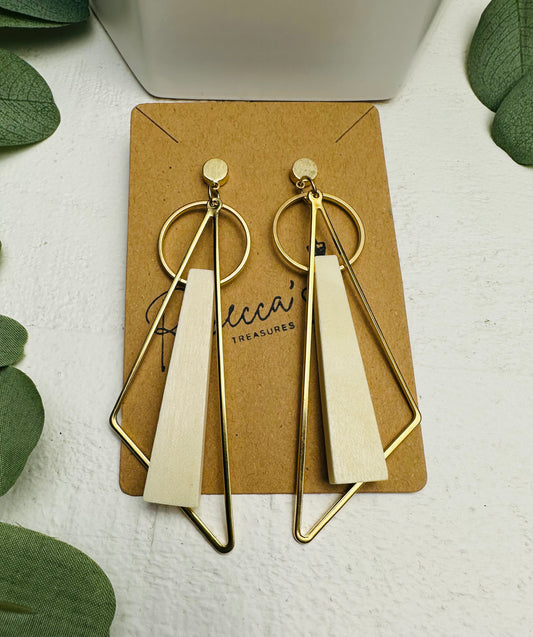 Retro Wood Stick Earrings