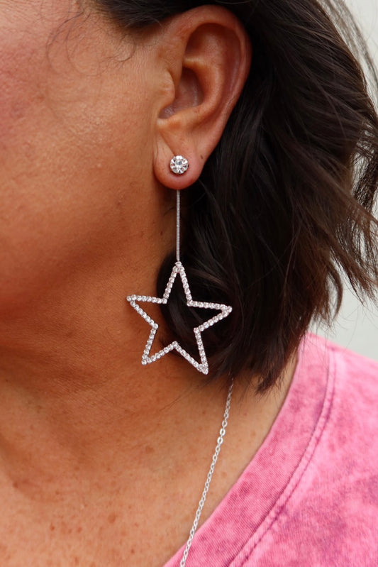 Star Back Drop Earrings