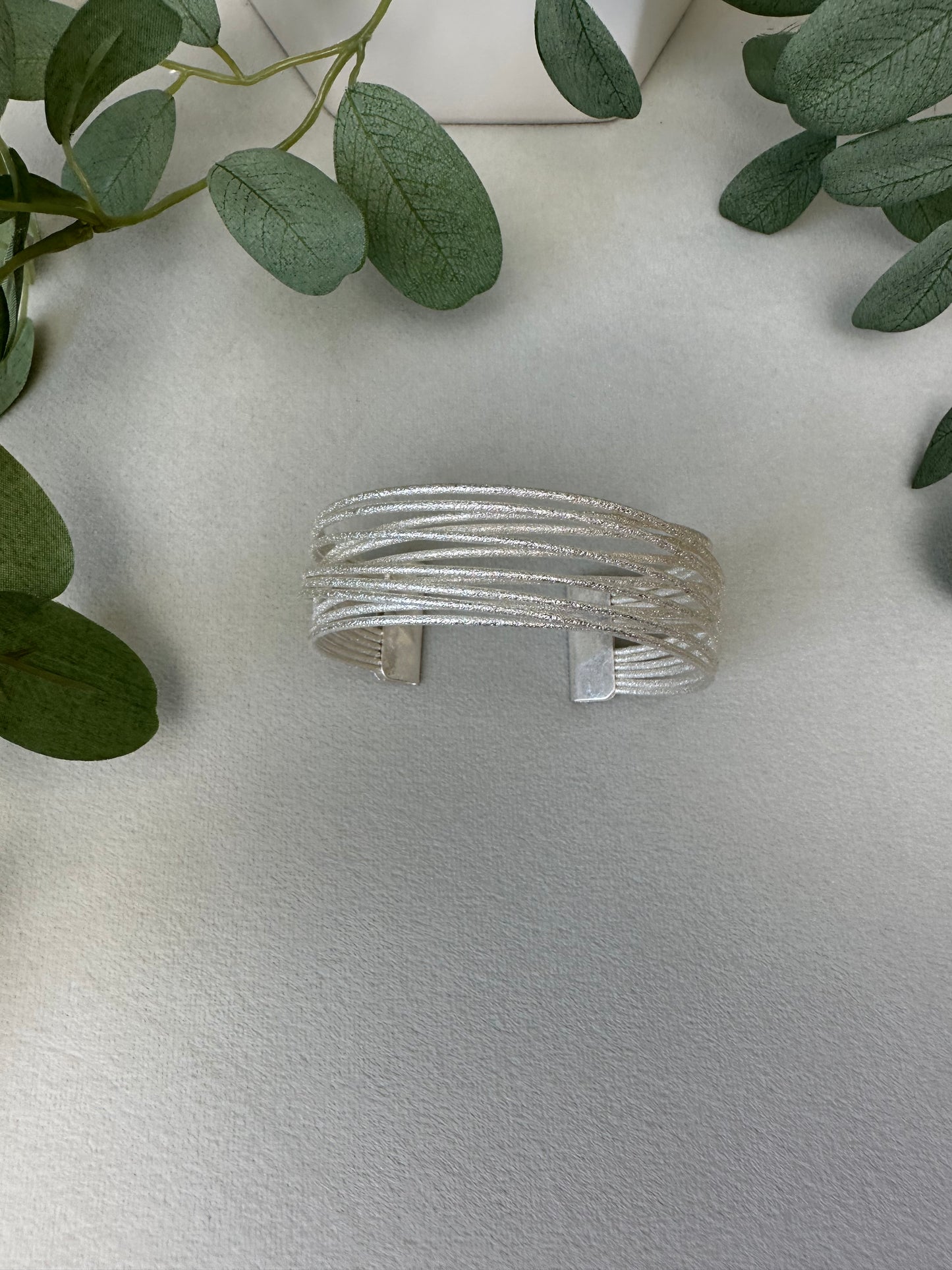 Textured Double Layer Cuff Bracelet