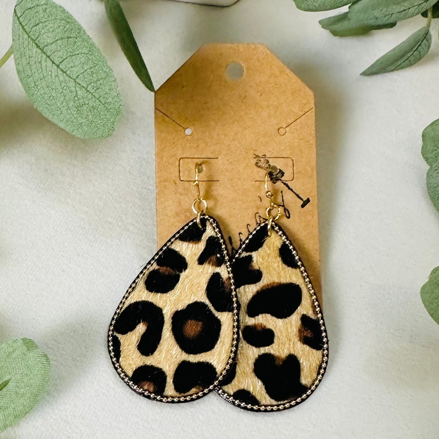 Animal Print Teardrop Earrings